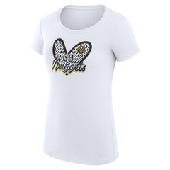 NBA - Denver Nuggets G-III 4Her by Carl Banks Women's Super-Slim Fit Lightweight Leopard Heart T-Shirt - White