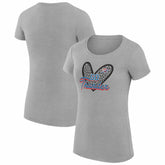 NBA - Oklahoma City Thunder G-III 4Her by Carl Banks Women's Super-Slim Fit Lightweight Leopard Heart T-Shirt - Heather Gray