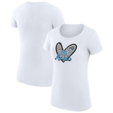 NBA - Orlando Magic G-III 4Her by Carl Banks Women's Super-Slim Fit Lightweight Leopard Heart T-Shirt - White