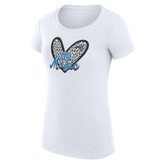 NBA - Orlando Magic G-III 4Her by Carl Banks Women's Super-Slim Fit Lightweight Leopard Heart T-Shirt - White