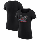 NBA - Oklahoma City Thunder G-III 4Her by Carl Banks Women's Super-Slim Fit Lightweight Leopard Heart T-Shirt - Black