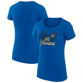 NBA - Golden State Warriors G-III 4Her by Carl Banks Women's Super-Slim Fit Lightweight Leopard Heart T-Shirt - Royal