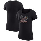 NBA - Cleveland Cavaliers G-III 4Her by Carl Banks Women's Super-Slim Fit Lightweight Leopard Heart T-Shirt - Black