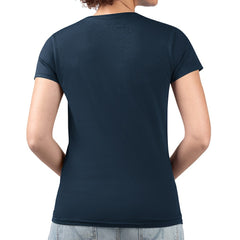 NBA - Denver Nuggets G-III 4Her by Carl Banks Women's Super-Slim Fit Lightweight Leopard Heart V-Neck T-Shirt - Navy