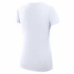 NBA - New York Knicks G-III 4Her by Carl Banks Women's Super-Slim Fit Lightweight Leopard Heart V-Neck T-Shirt - White