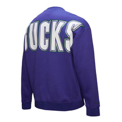 Mitchell & Ness - Milwaukee Bucks Hardwood Classics There & Back 2.0 Vintage Pullover Sweatshirt - Purple