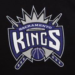 Mitchell & Ness - Sacramento Kings Chainstitch Applique Vintage Heavyweight Pullover Hoodie - Black
