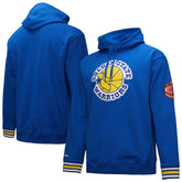 Mitchell & Ness - Golden State Warriors Chainstitch Applique Vintage Heavyweight Pullover Hoodie - Royal