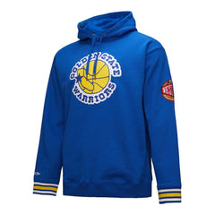 Mitchell & Ness - Golden State Warriors Chainstitch Applique Vintage Heavyweight Pullover Hoodie - Royal