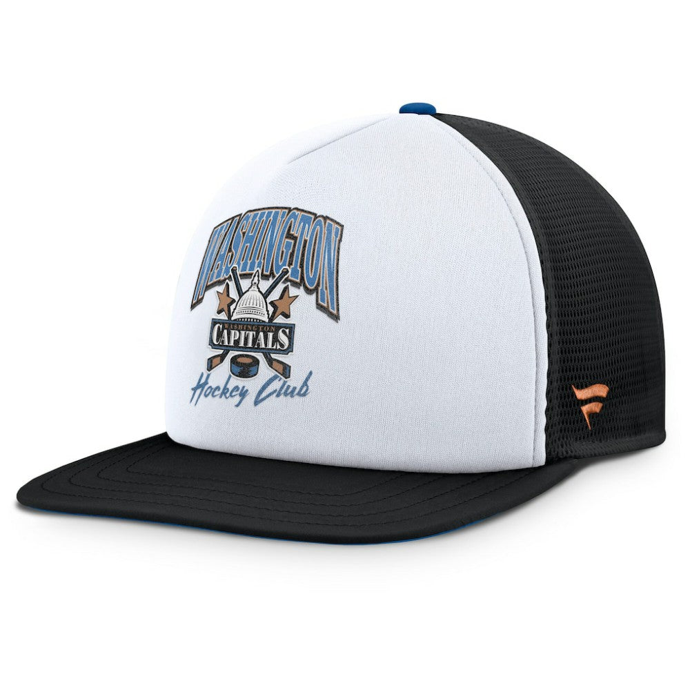 Washington Capitals Fanatics Decades Collection Foam Front Snapback Hat White/Black
