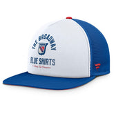 New York Rangers Fanatics Decades Collection Foam Front Snapback Hat White/Royal