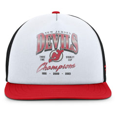 New Jersey Devils - Fanatics Decades Collection Foam Front Snapback Hat White/Red