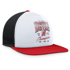 New Jersey Devils - Fanatics Decades Collection Foam Front Snapback Hat White/Red