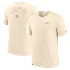 New York Jets Glory Tri-Blend T-Shirt Cream - Nike