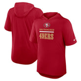 San Francisco 49ers Lockup Tri-Blend Hoodie T-Shirt Scarlet - Nike