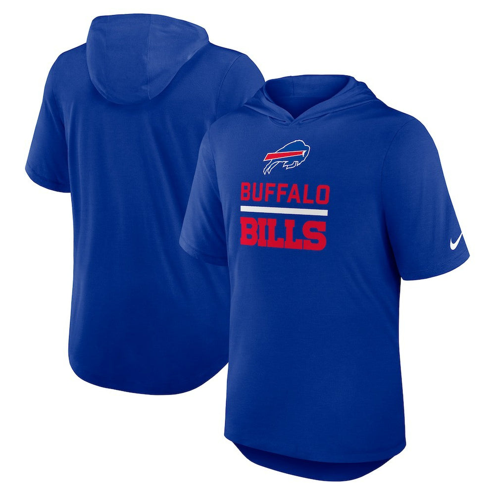 Buffalo Bills Lockup Tri-Blend Hoodie T-Shirt Royal - Nike