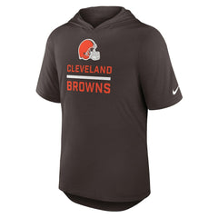 Cleveland Browns Lockup Tri-Blend Hoodie T-Shirt Brown - Nike