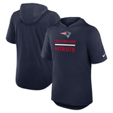 New England Patriots Lockup Tri-Blend Hoodie T-Shirt Navy - Nike