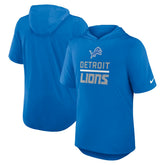 Detroit Lions Lockup Tri-Blend Hoodie T-Shirt Blue - Nike