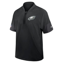 Philadelphia Eagles Sideline Short Sleeve Quarter-Zip Dri-FIT Coach Jacket Black - Nike