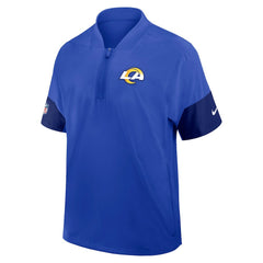 Los Angeles Rams Sideline Short Sleeve Quarter-Zip Dri-FIT Coach Jacket Royal - Nike