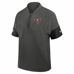 Tampa Bay Buccaneers Sideline Short Sleeve Quarter-Zip Dri-FIT Coach Jacket Pewter - Nike