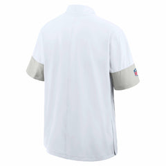 Green Bay Packers Sideline Short Sleeve Quarter-Zip Dri-FIT Coach Jacket White - Nike
