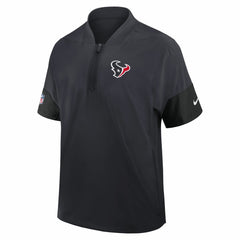 Houston Texans Sideline Short Sleeve Quarter-Zip Dri-FIT Coach Jacket Navy - Nike