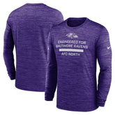 Baltimore Ravens Sideline Velocity Performance Long Sleeve T-Shirt - Purple - Nike