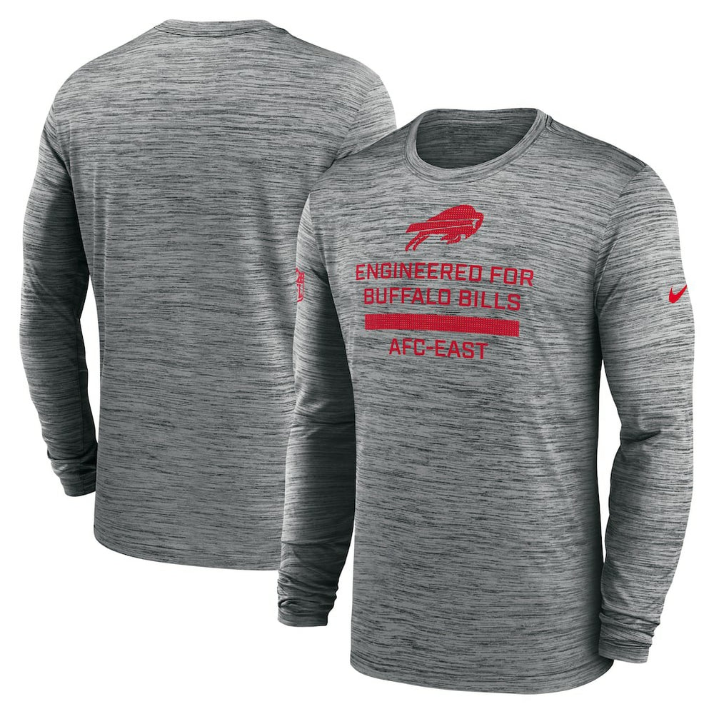 Buffalo Bills Sideline Velocity Performance Long Sleeve T-Shirt - Gray - Nike
