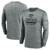Cincinnati Bengals Sideline Velocity Performance Long Sleeve T-Shirt - Gray - Nike