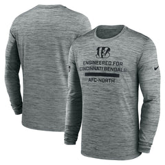 Cincinnati Bengals Sideline Velocity Performance Long Sleeve T-Shirt - Gray - Nike