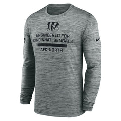 Cincinnati Bengals Sideline Velocity Performance Long Sleeve T-Shirt - Gray - Nike
