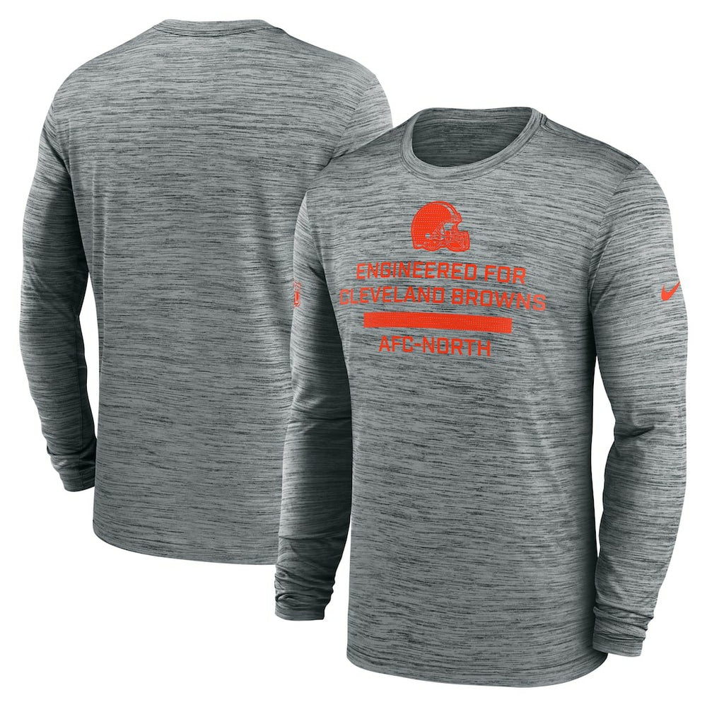 Cleveland Browns Sideline Velocity Performance Long Sleeve T-Shirt - Gray - Nike