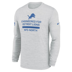 Detroit Lions Sideline Velocity Performance Long Sleeve T-Shirt - Ash - Nike