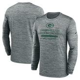 Green Bay Packers Sideline Velocity Performance Long Sleeve T-Shirt - Gray - Nike