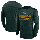 Green Bay Packers Sideline Velocity Performance Long Sleeve T-Shirt - Green - Nike