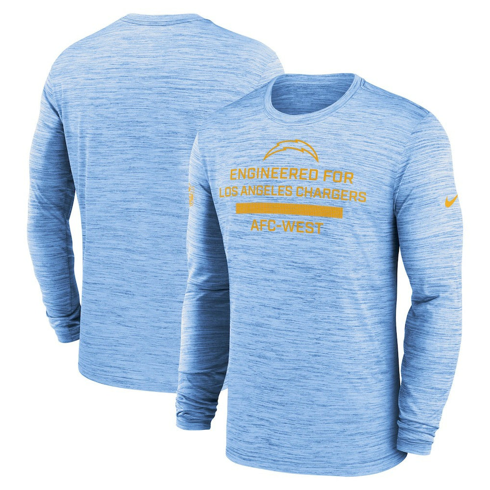 Los Angeles Chargers Sideline Velocity Performance Long Sleeve T-Shirt - Powder Blue - Nike
