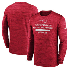 New England Patriots Sideline Velocity Performance Long Sleeve T-Shirt - Red - Nike