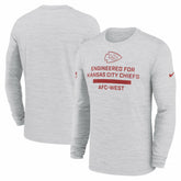 Kansas City Chiefs Sideline Velocity Performance Long Sleeve T-Shirt - Ash - Nike