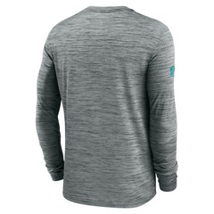 Miami Dolphins Sideline Velocity Performance Long Sleeve T-Shirt - Gray - Nike