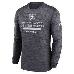 Las Vegas Raiders Sideline Velocity Performance Long Sleeve T-Shirt - Black - Nike