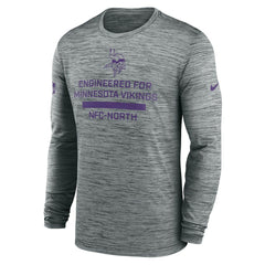 Minnesota Vikings Sideline Velocity Performance Long Sleeve T-Shirt - Gray - Nike