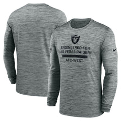 Las Vegas Raiders Sideline Velocity Performance Long Sleeve T-Shirt - Gray - Nike