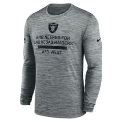 Las Vegas Raiders Sideline Velocity Performance Long Sleeve T-Shirt - Gray - Nike