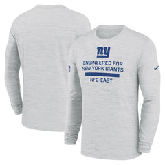 New York Giants Sideline Velocity Performance Long Sleeve T-Shirt - Ash - Nike