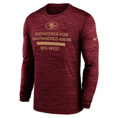 San Francisco 49ers Sideline Velocity Performance Long Sleeve T-Shirt - Scarlet - Nike