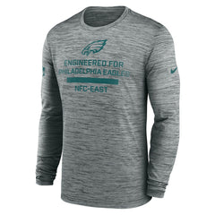 Philadelphia Eagles Sideline Velocity Performance Long Sleeve T-Shirt - Gray - Nike