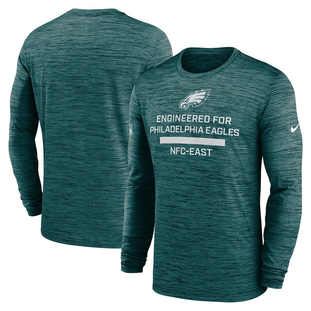 Philadelphia Eagles Sideline Velocity Performance Long Sleeve T-Shirt - Midnight Green - Nike