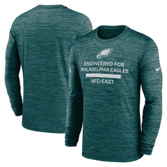 Philadelphia Eagles Sideline Velocity Performance Long Sleeve T-Shirt - Midnight Green - Nike